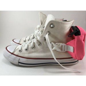 Converse CTAS Buckle Up HI White/Neo Pink/White Men's Size 5 Women's 7 168263C